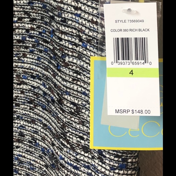 CeCe Short Sleeve Kayte Tweed Dress - Picture 5 of 8